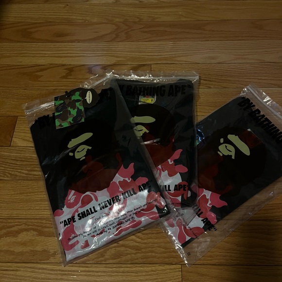 Bape tee’s, Syna shorts, Denim Tear shorts. - Picture 3 of 9